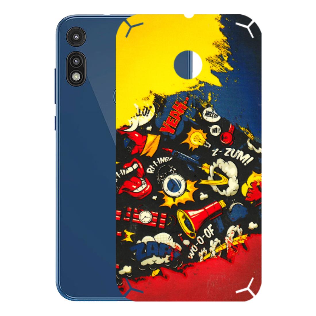 Motorola Phone Skins (All Models) - Pacific Doodle Art - 3D Embossed Finish (L-120) Motorola Moto E