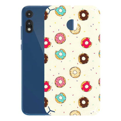 Motorola Phone Skins (All Models) - Mini Donuts Doodle Art - 3D Embossed Finish (L-122) Motorola Moto E