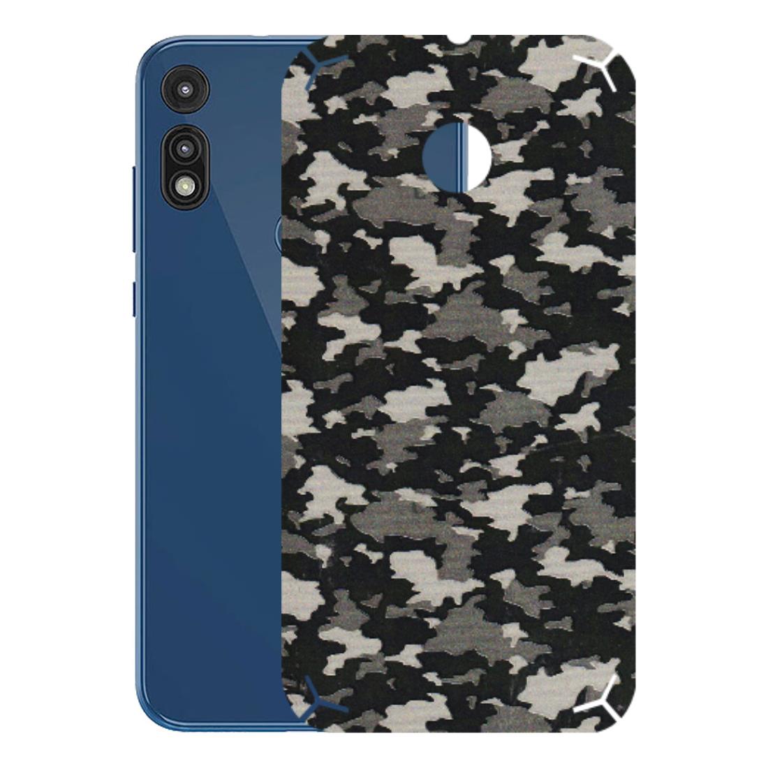 Motorola Phone Skins (All Models) - Black/Grey Camoflaunge - 3D Embossed Finish (L-142) Motorola Moto E