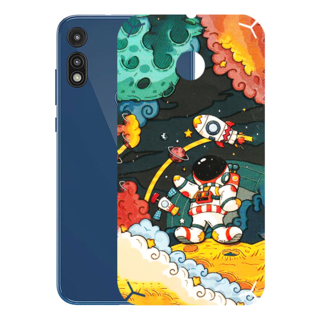 Motorola Phone Skins (All Models) - Astronauts & Spaceship - 3D Embossed Finish (L-145) Motorola Moto E
