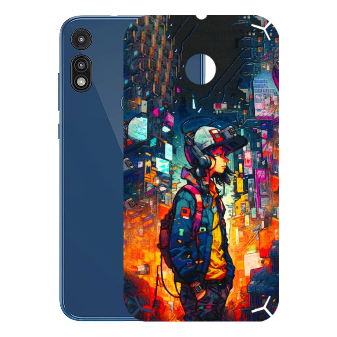 Motorola Phone Skins (All Models) - Street Anime Guy - 3D Embossed Finish (L-158) Motorola Moto E