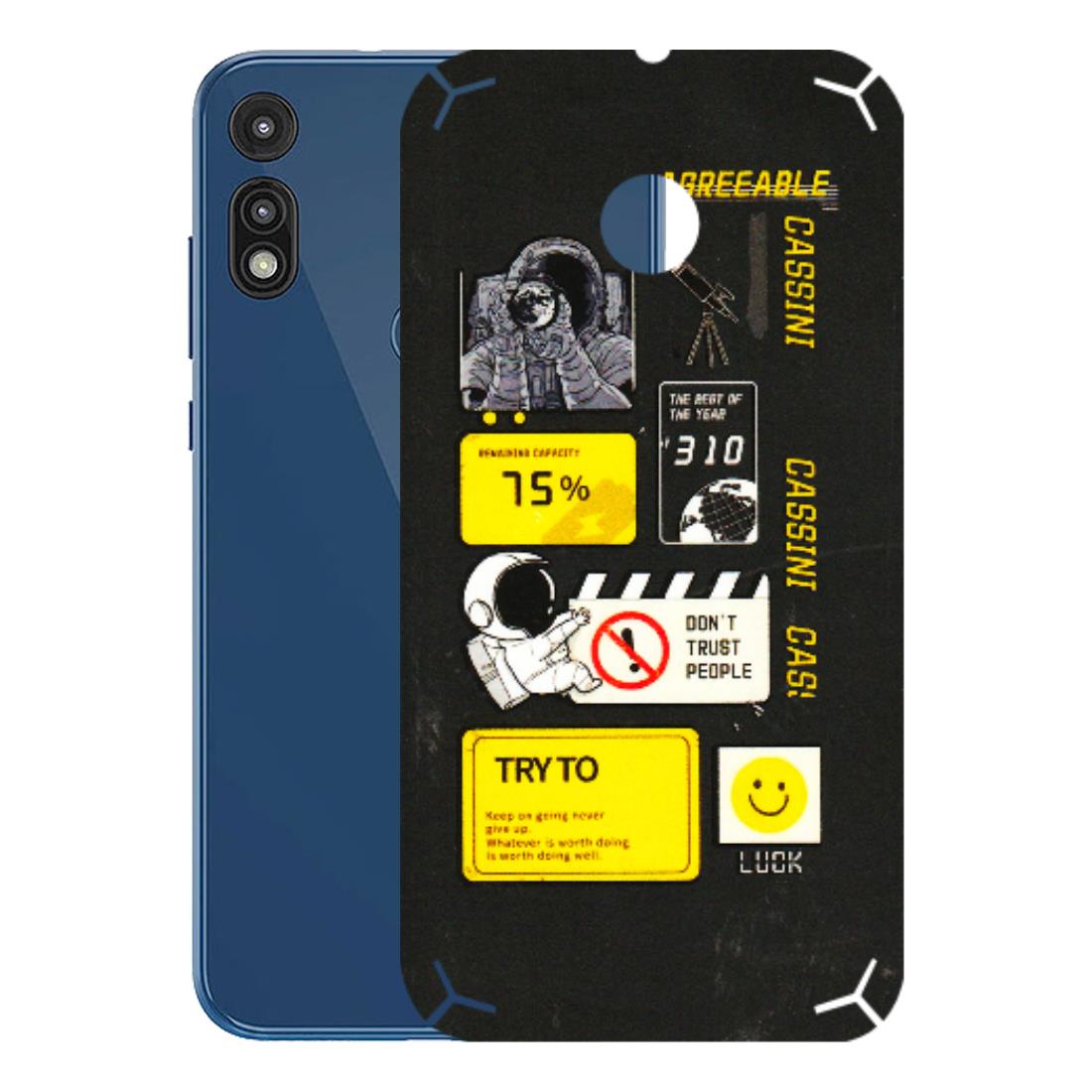 Motorola Phone Skins (All Models) - Black Cassini - 3D Embossed Finish (L-161) Motorola Moto E