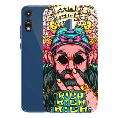 Motorola Phone Skins (All Models) - Battle King Dude Face - 3D Embossed Finish (L-178) Motorola Moto E