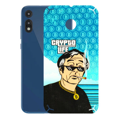 Motorola Phone Skins (All Models) - Crypto Thug Life - 3D Embossed Finish (L-179) Motorola Moto E
