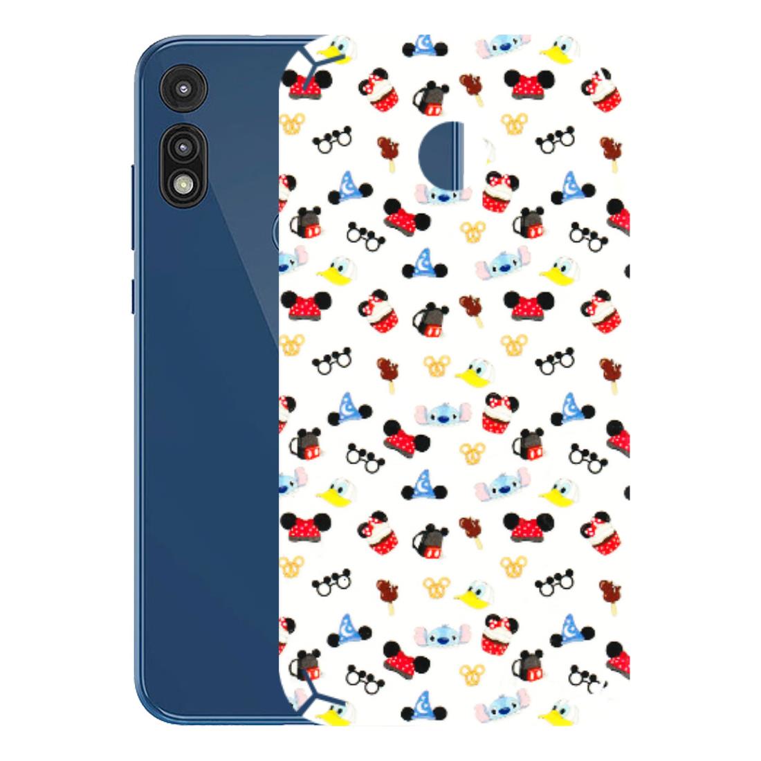 Motorola Phone Skins (All Models) - Minnie Mouse & Donald Doodles s - 3D Embossed Finish (L-194) Motorola Moto E