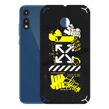 Motorola Phone Skins (All Models) - Anti Social Graffiti - 3D Embossed Finish (L-198) Motorola Moto E