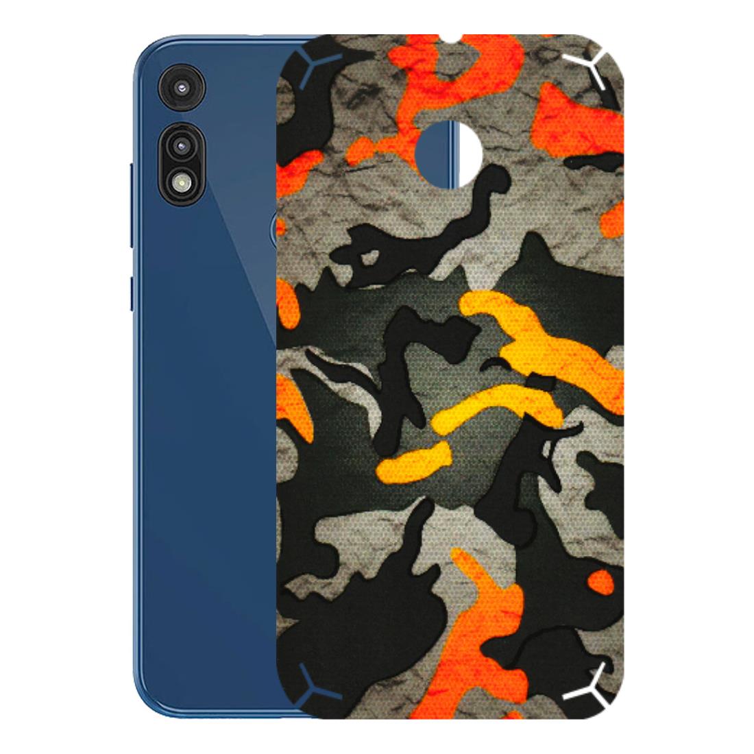Motorola Phone Skins (All Models) - Orange Camouflage - 3D Embossed Finish (L-204) Motorola Moto E
