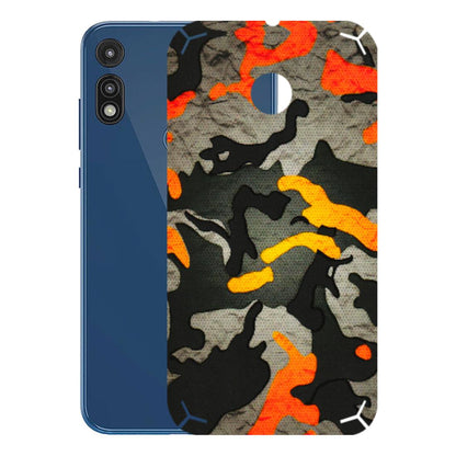 Motorola Phone Skins (All Models) - Orange Camouflage - 3D Embossed Finish (L-204) Motorola Moto E