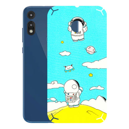 Motorola Phone Skins (All Models) - Blue Skies Astro Float - 3D Embossed Finish (L-230) Motorola Moto E