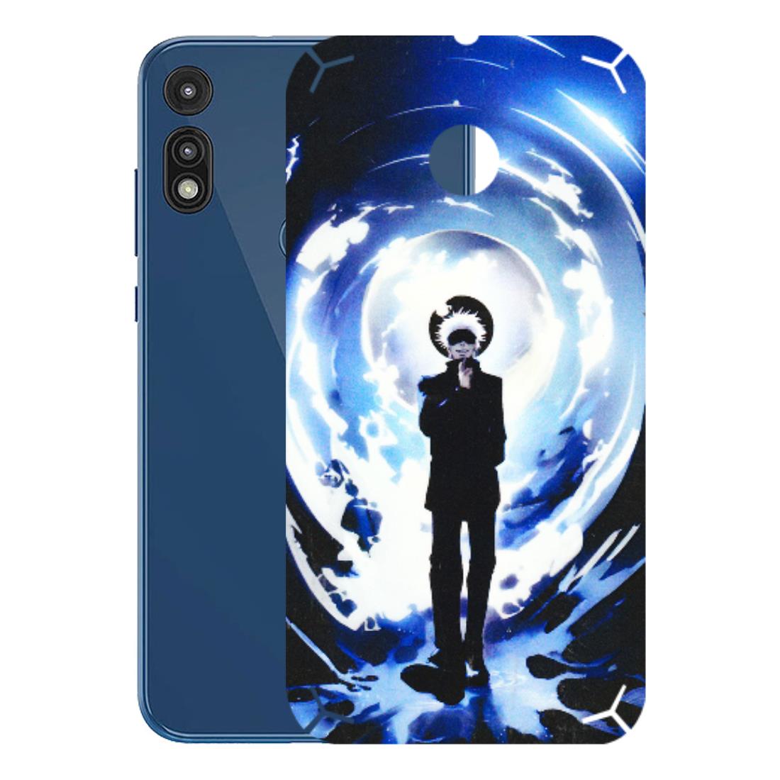 Motorola Phone Skins (All Models) - Satoru Gojo Dark Blue - 3D Embossed Finish (L-235) Motorola Moto E