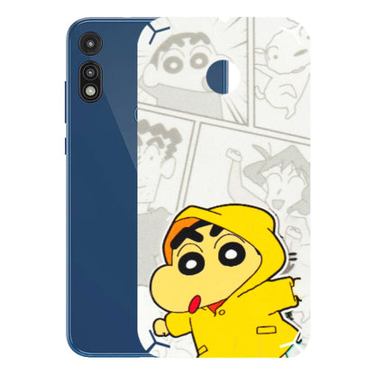 Motorola Phone Skins (All Models) - Yellow Shinchan Comic - 3D Embossed Finish (L-246) Motorola Moto E
