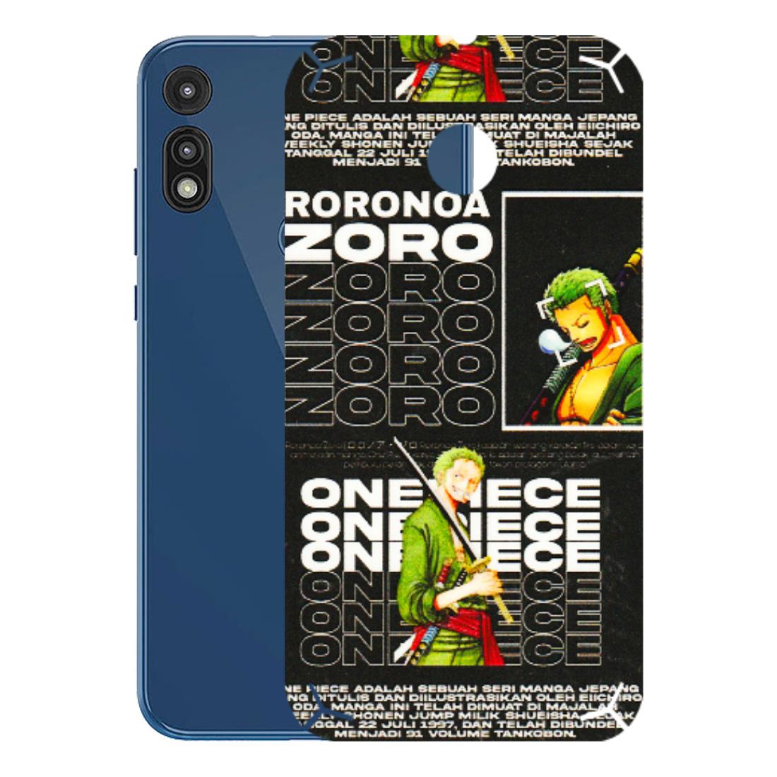Motorola Phone Skins (All Models) - One Piece Zoro - 3D Embossed Finish (L-250) Motorola Moto E