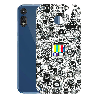 Motorola Phone Skins (All Models) - Doodles Positive Art - 3D Embossed Finish (L-263) Motorola Moto E