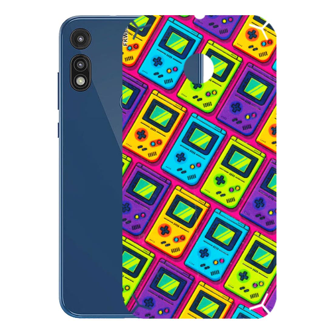 Motorola Phone Skins (All Models) - Gameboy Colourful - 3D Embossed Finish (L-266) Motorola Moto E