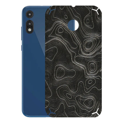 Motorola Phone Skins (All Models) - Abstract White Line Map - 3D Embossed Finish (L-269) Motorola Moto E