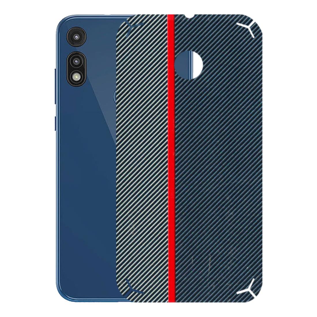 Motorola Phone Skins (All Models) - Blue Sober Lines - 3D Embossed Finish (L-305) Motorola Moto E