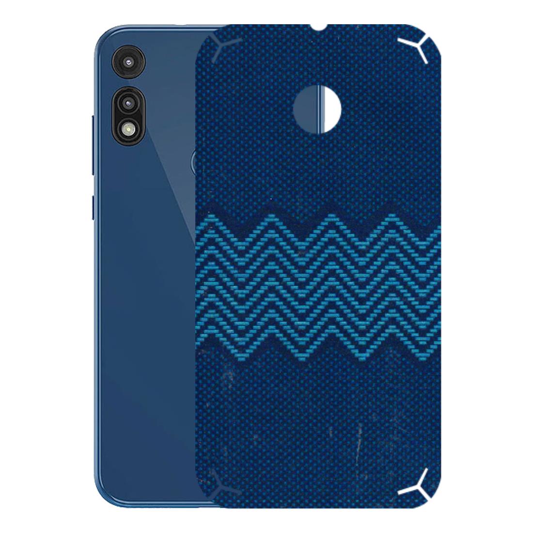 Motorola Phone Skins (All Models) - Blue Sober Waves - 3D Embossed Finish (L-306) Motorola Moto E