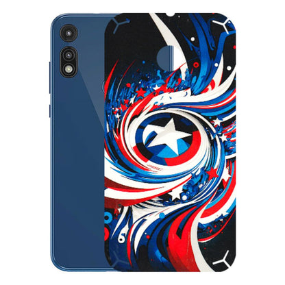 Motorola Phone Skins (All Models) - Captain America Logo - 3D Embossed Finish (L-307) Motorola Moto E