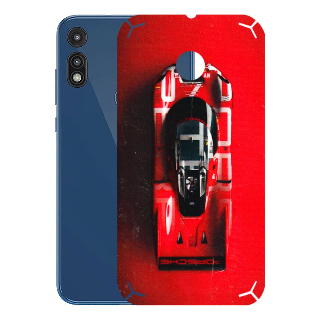 Motorola Phone Skins (All Models) - Red Porsche Car Logo - 3D Embossed Finish (L-315) Motorola Moto E