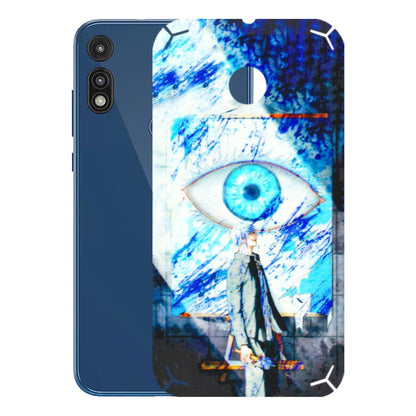 Motorola Phone Skins (All Models) - Anime Sea Blue Eye - 3D Embossed Finish (L-318) Motorola Moto E