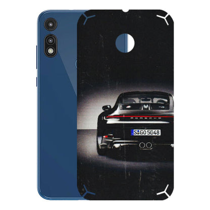 Motorola Phone Skins (All Models) - New Black Porsche GT3 - 3D Embossed Finish (L-327) Motorola Moto E