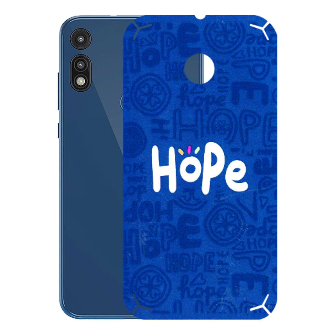 Motorola Phone Skins (All Models) - Hope Doodles Blue - 3D Embossed Finish (L-43) Motorola Moto E