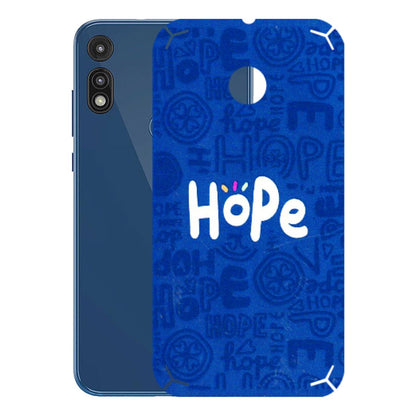 Motorola Phone Skins (All Models) - Hope Doodles Blue - 3D Embossed Finish (L-43) Motorola Moto E