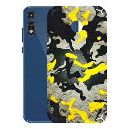 Motorola Phone Skins (All Models) - Yellow Camouflage - 3D Embossed Finish (L-61) Motorola Moto E