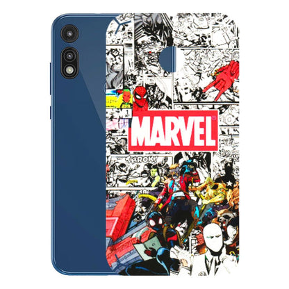Motorola Phone Skins (All Models) - Marvel Colorful Comic - 3D Embossed Finish (L-64) Motorola Moto E