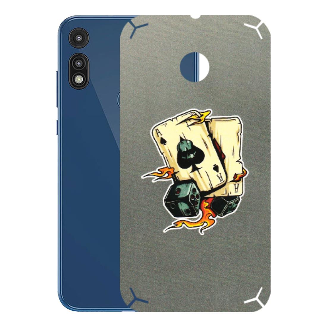 Motorola Phone Skins (All Models) - Grey Cards Of Ace - 3D Embossed Finish (L-77) Motorola Moto E