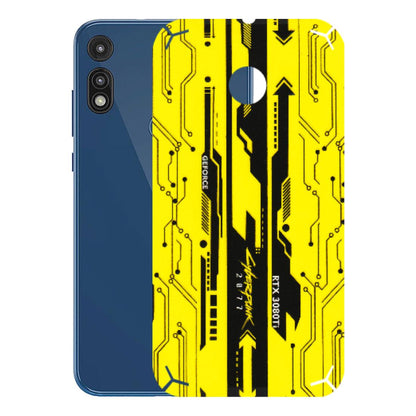 Motorola Phone Skins (All Models) - Yellow Cyberpunk - 3D Embossed Finish (L-93) Motorola Moto E