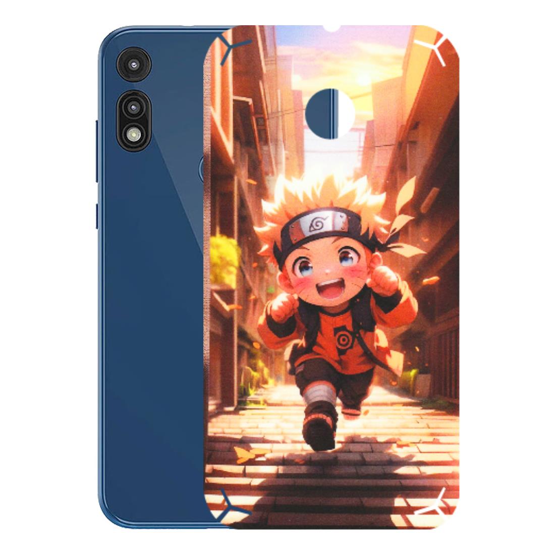 Motorola Phone Skins (All Models) - Naruto Cute Toon Running - Matte Finish (M-04) Motorola Moto E