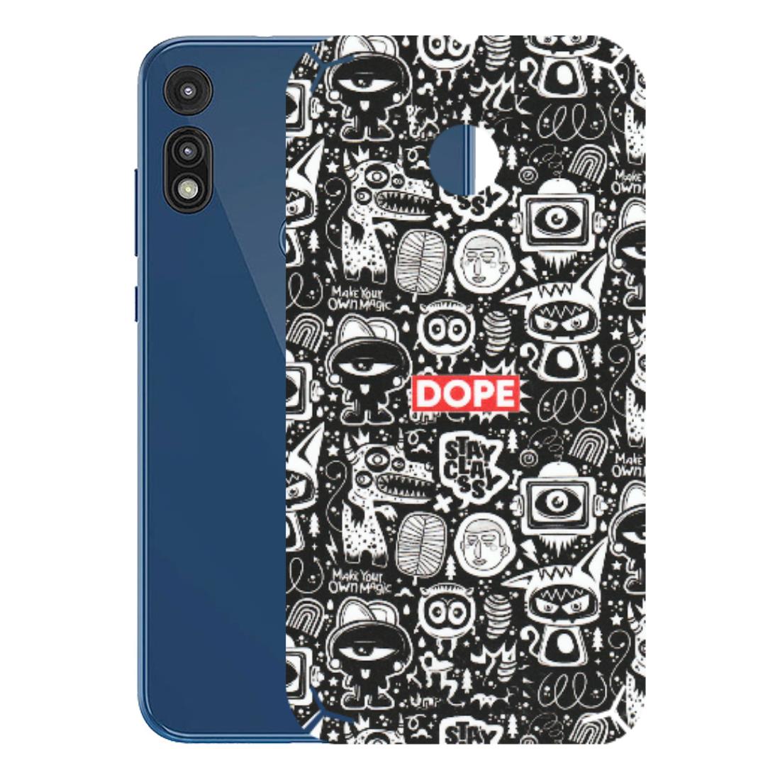 Motorola Phone Skins (All Models) - Dope Stay Classy Black Doodles - Matte Finish (M-126) Motorola Moto E