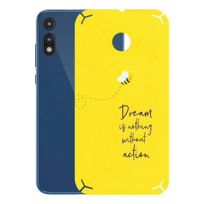 Motorola Phone Skins (All Models) - Dream Is Nothing Without Action - Matte Finish (M-138) Motorola Moto E