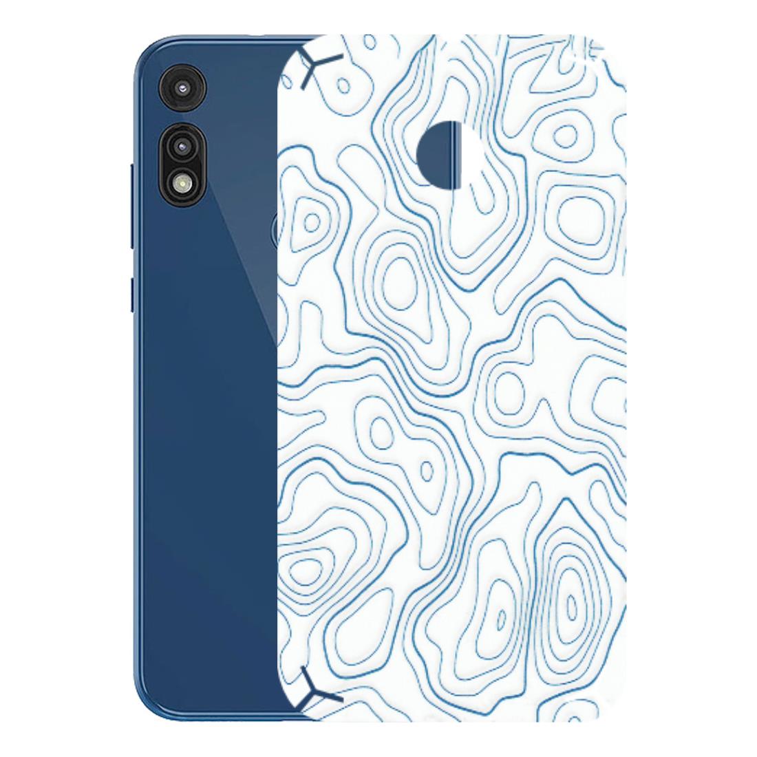 Motorola Phone Skins (All Models) - Blue And White Swirls - Matte Finish (M-139) Motorola Moto E