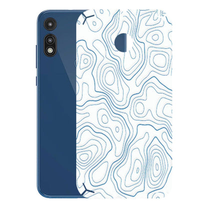 Motorola Phone Skins (All Models) - Blue And White Swirls - Matte Finish (M-139) Motorola Moto E
