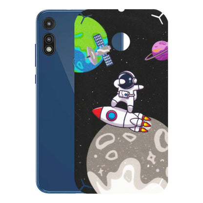 Motorola Phone Skins (All Models) - Astronaut Vibing Toon Running - Matte Finish (M-39) Motorola Moto E