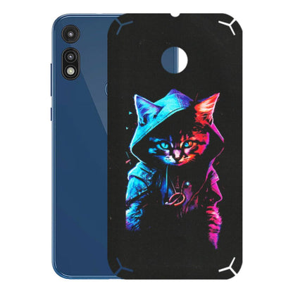 Motorola Phone Skins (All Models) - Cyberpunk Cat - Matte Finish (M-45) Motorola Moto E