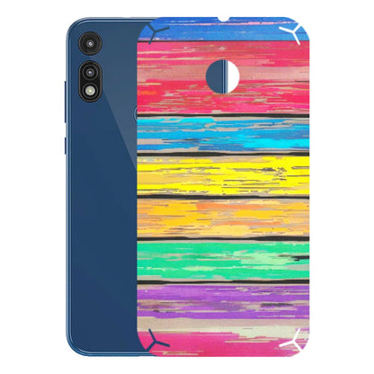 Motorola Phone Skins (All Models) - Multi Colour Wooden Wall - Matte Finish (M-96) Motorola Moto E