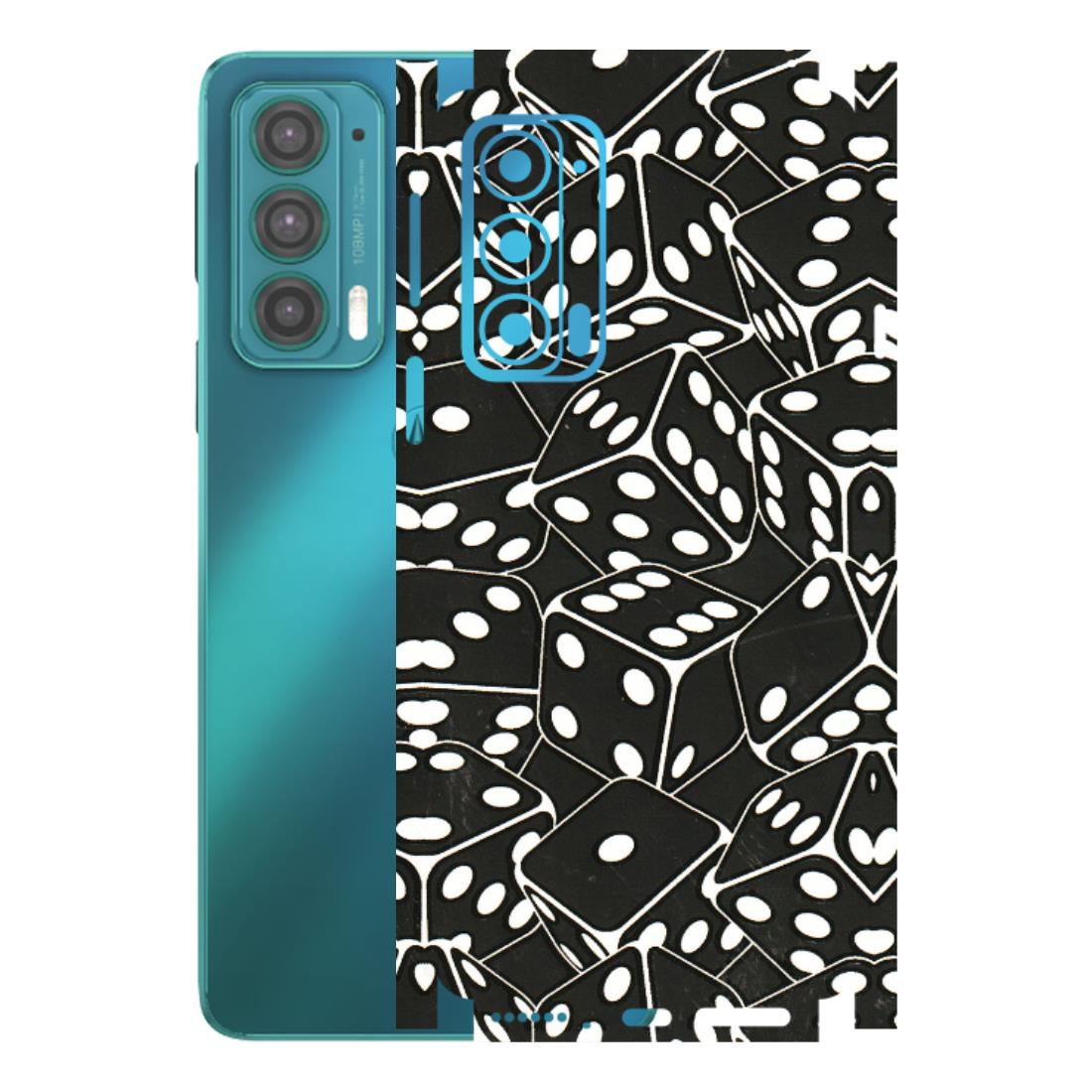 Motorola Phone Skins (All Models) - Big Black Dices - 3D Embossed Finish (L-106) Motorola Moto Edge 20 (5G)