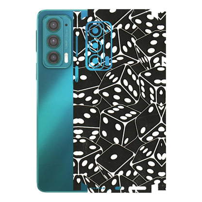 Motorola Phone Skins (All Models) - Big Black Dices - 3D Embossed Finish (L-106) Motorola Moto Edge 20 (5G)