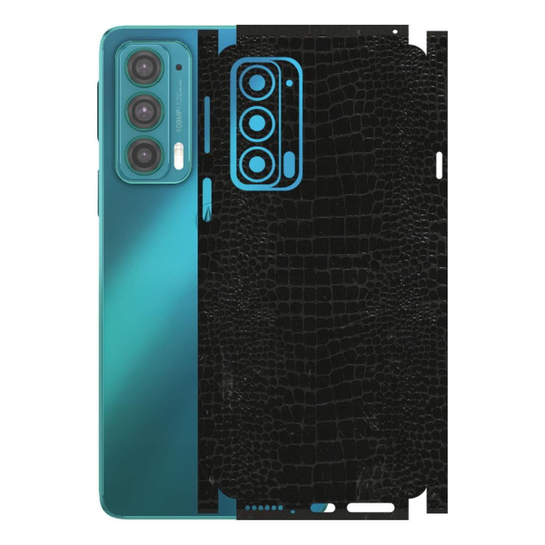 Motorola Phone Skins (All Models) - Snake Leather Black - 3D Embossed Finish (L-107) Motorola Moto Edge 20 (5G)