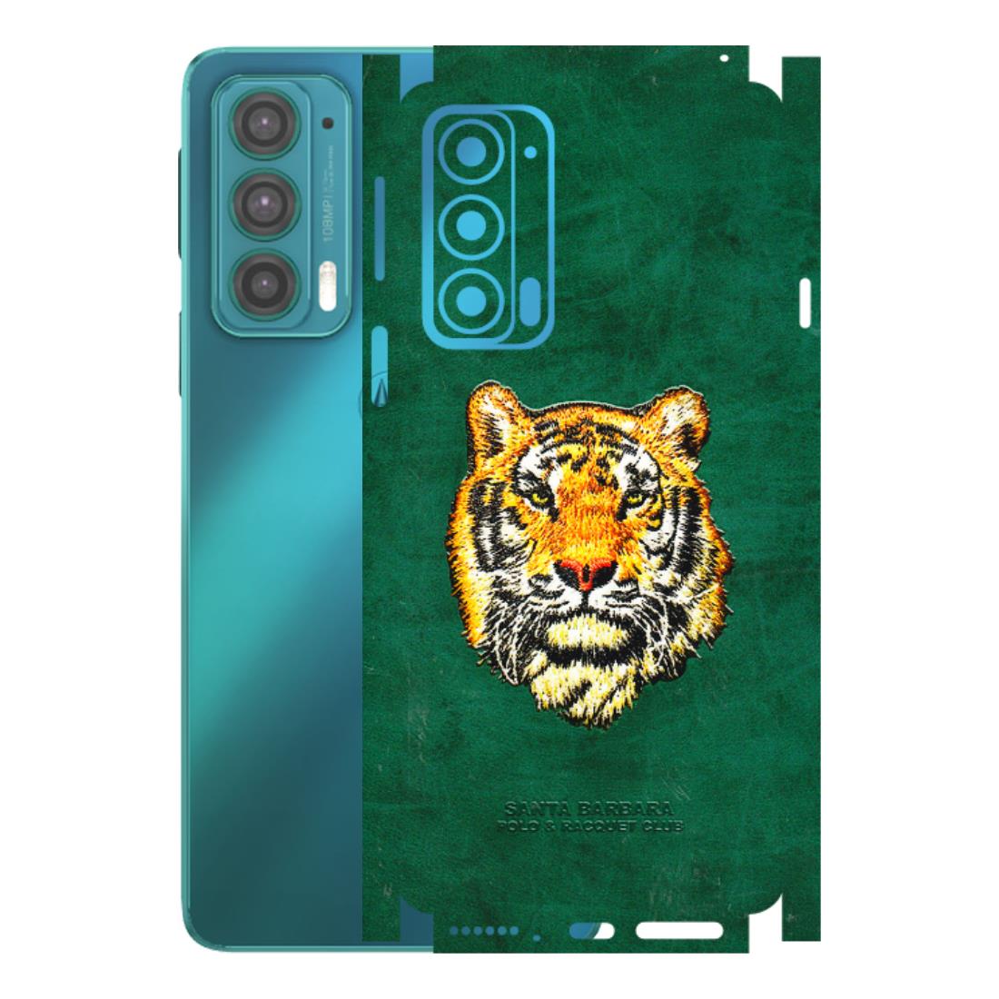 Motorola Phone Skins (All Models) - Leather Feel Tiger - 3D Embossed Finish (L-111) Motorola Moto Edge 20 (5G)