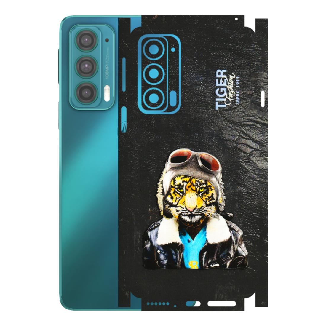 Motorola Phone Skins (All Models) - Rider Tiger - 3D Embossed Finish (L-113) Motorola Moto Edge 20 (5G)