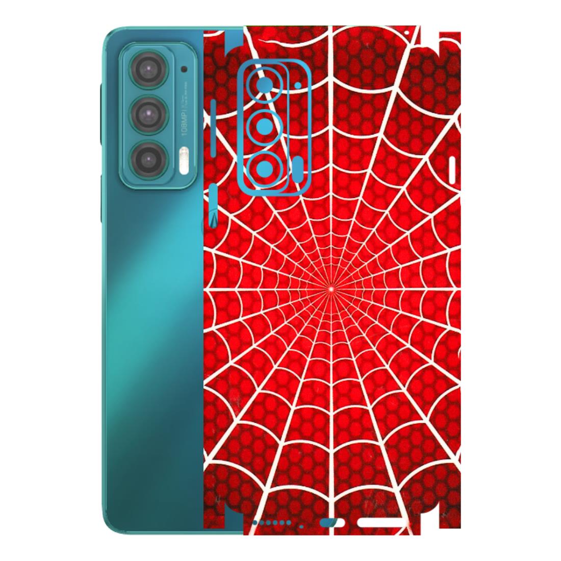 Motorola Phone Skins (All Models) - Classic Spidey Web - 3D Embossed Finish (L-115) Motorola Moto Edge 20 (5G)