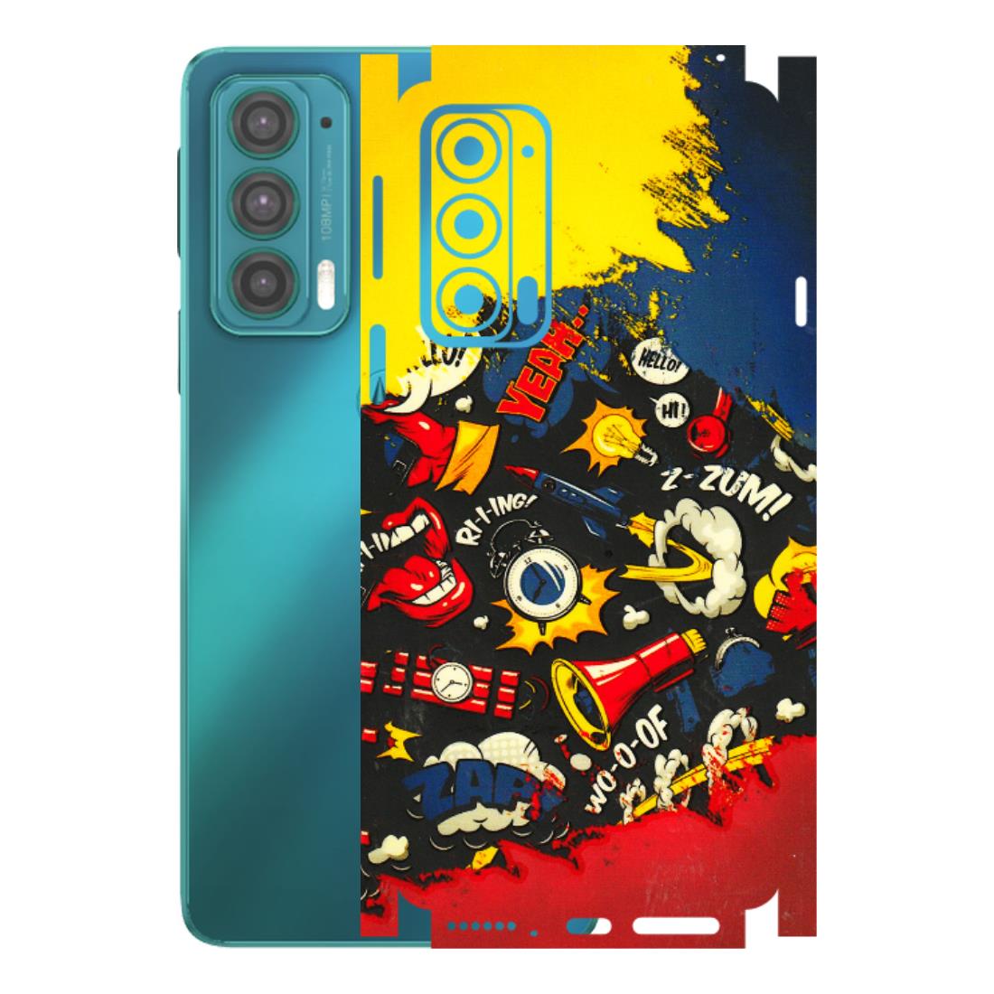 Motorola Phone Skins (All Models) - Pacific Doodle Art - 3D Embossed Finish (L-120) Motorola Moto Edge 20 (5G)