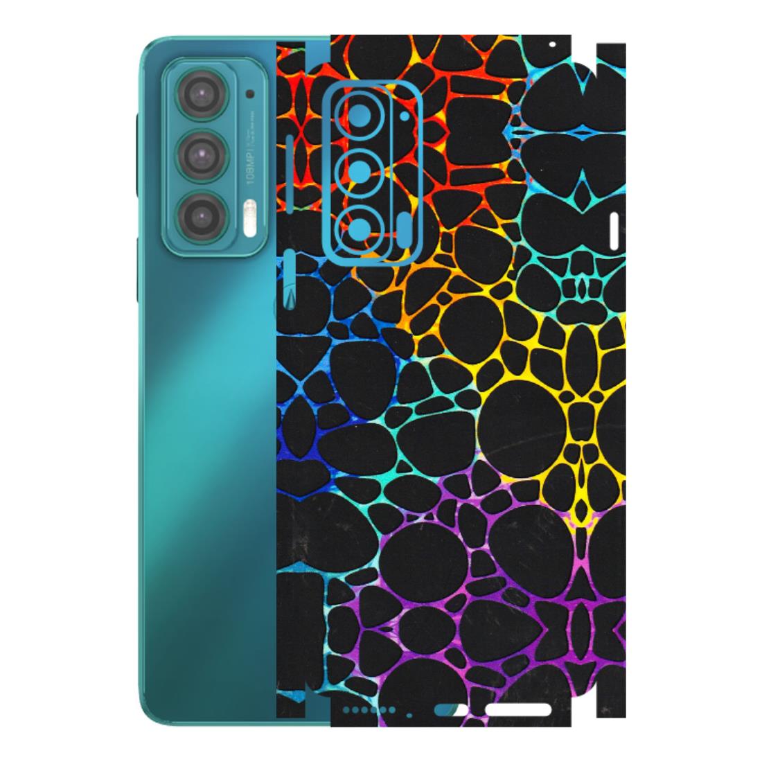 Motorola Phone Skins (All Models) - Abstract Art MultiColour - 3D Embossed Finish (L-133) Motorola Moto Edge 20 (5G)