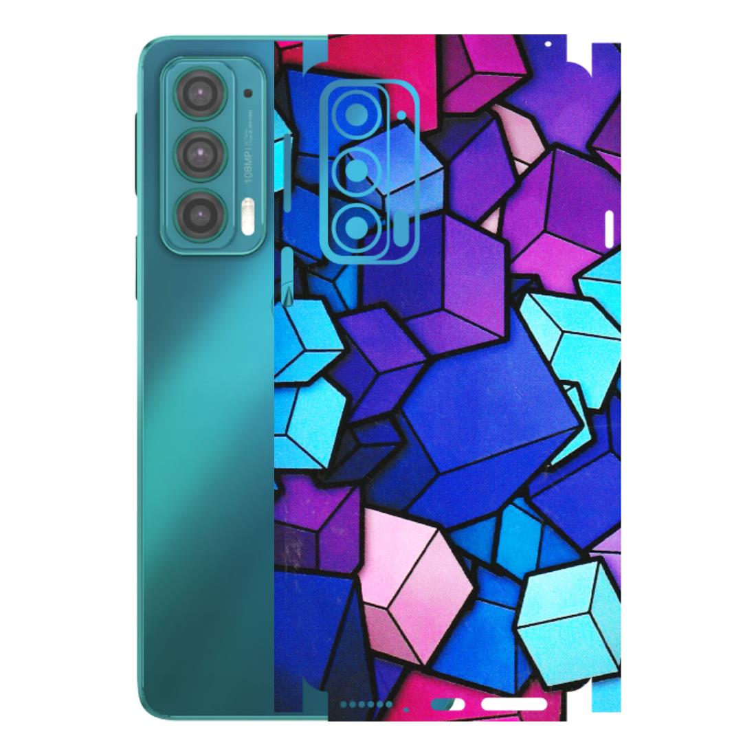 Motorola Phone Skins (All Models) - Cube Doodle - 3D Embossed Finish (L-141) Motorola Moto Edge 20 (5G)