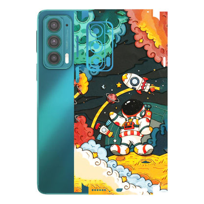 Motorola Phone Skins (All Models) - Astronauts & Spaceship - 3D Embossed Finish (L-145) Motorola Moto Edge 20 (5G)