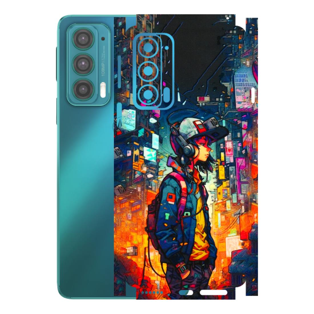 Motorola Phone Skins (All Models) - Street Anime Guy - 3D Embossed Finish (L-158) Motorola Moto Edge 20 (5G)
